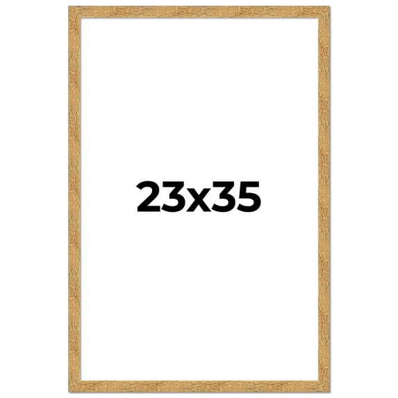 23x35 Frame Beige Real Wood Picture Frame Width 1.25 inches | Interior Frame Depth 0.5 inches |