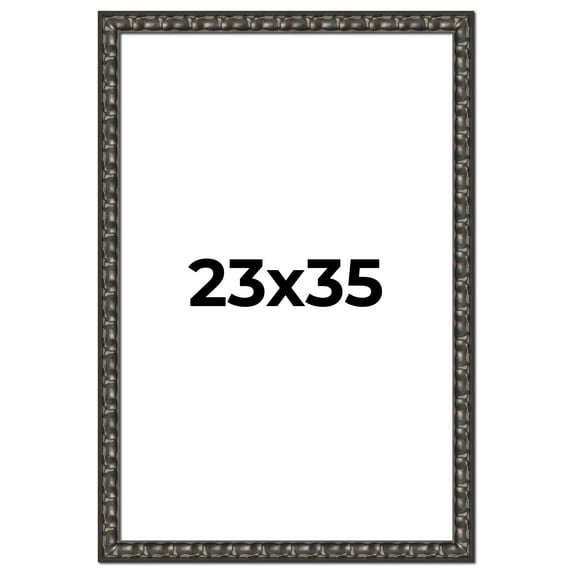 23x35 Frame Black-Brown Medieval Solid Wood Picture Frame | 1.5 Inch Moulding Width | Gotham