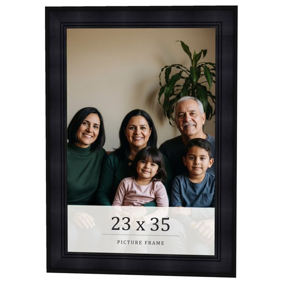 23x35 Frame Black Passaggi Solid Wood Picture Frame Width 1.5 Inches | Interior Depth 0.5 Inches |