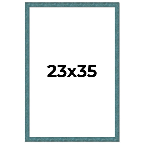 23x35 Frame Blue Rustic Barnwood Solid Wood Picture Frame Width 1.25 Inches | Interior Depth 0.5