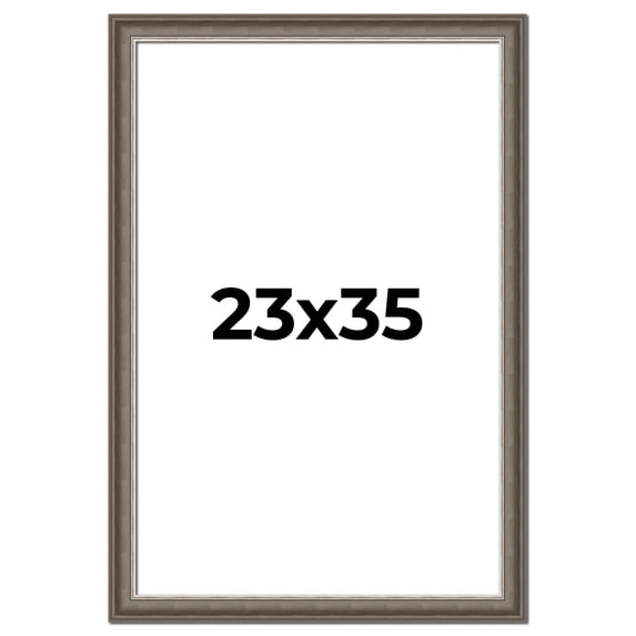 23x35 Frame Brown Solid Wood Picture Frame | 1.75 Inch Moulding Width | Austin Frame Complete with