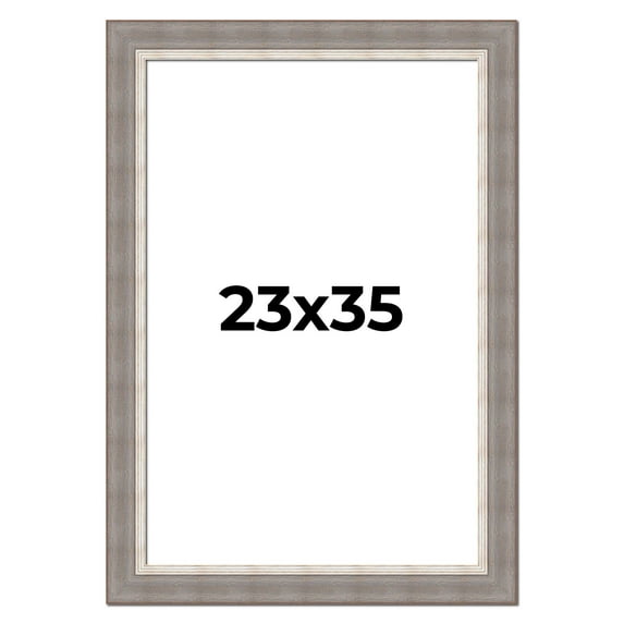 23x35 Frame Grey Real Wood Picture Frame Width 2.75 Inches | Interior Frame Depth 0.5 Inches |