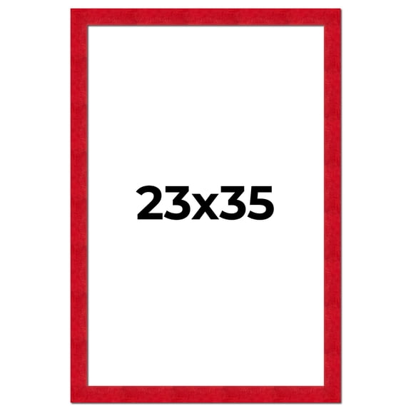 23x35 Frame Red Burl Solid Wood Picture Frame Width 1.75 Inches | Interior Frame Depth 0.5 Inches |
