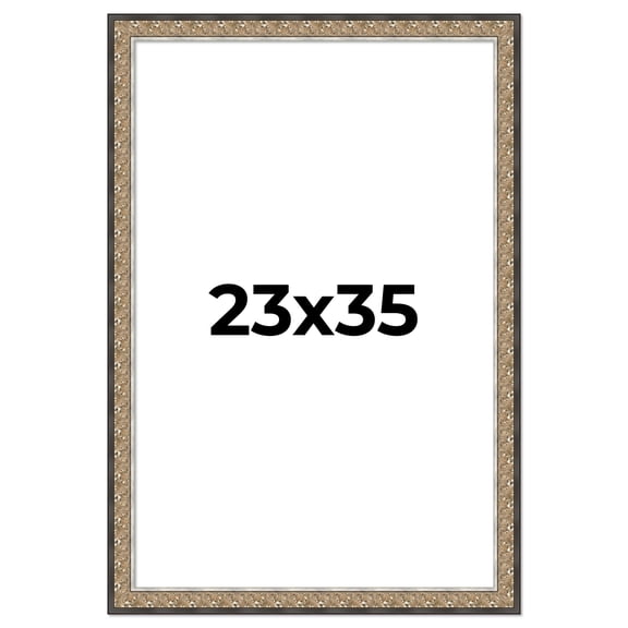 23x35 Frame Silver Real Wood Picture Frame Width 1.75 Inches | Interior Frame Depth 0.5 Inches |