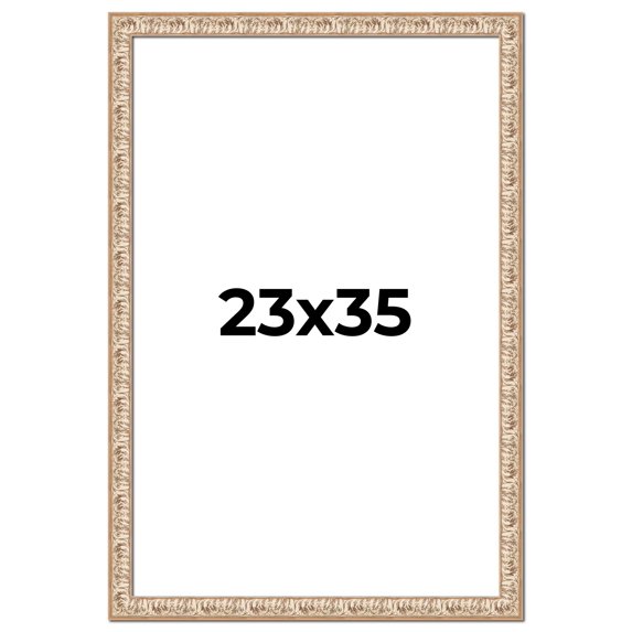 23x35 Frame White Real Wood Picture Frame Width 1.5 inches | Interior Frame Depth 0.5 inches |