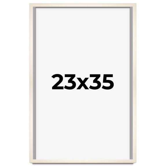 23x35 Frame White Wheat Solid Wood Picture Frame | Moulding Width 0.75 Inches | Interior Depth 0.5