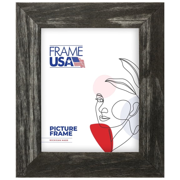 23x35 Picture Frame Black Farmhouse Barnwood Style 68070-35, 2 Inch MDF Moulding, Includes Plexiglass and Backing Wall Display Frame for Art, Posters, or Photos Frame USA