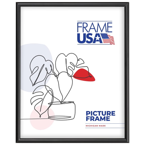 23x35 Picture Frame Black Metal II, AF735-PI, 0.375 Inch Metal, Plexiglass, Wall Display