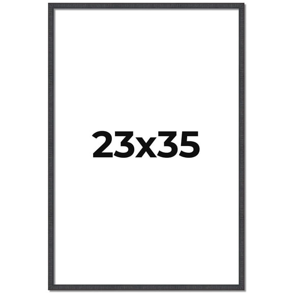 23x35 Rustic Brown Real Wood Picture Frame Width 0.75 inches | Interior Frame Depth 0.5 inches |