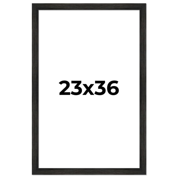 23x36 Frame Black Rustic Barnwood Solid Wood Picture Frame | 1.5 Inch Moulding Width | Includes UV