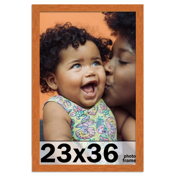 23x36 Frame Honey Pecan Brown Picture Frame - Modern Photo Frame Includes UV Acrylic Shatter Guard