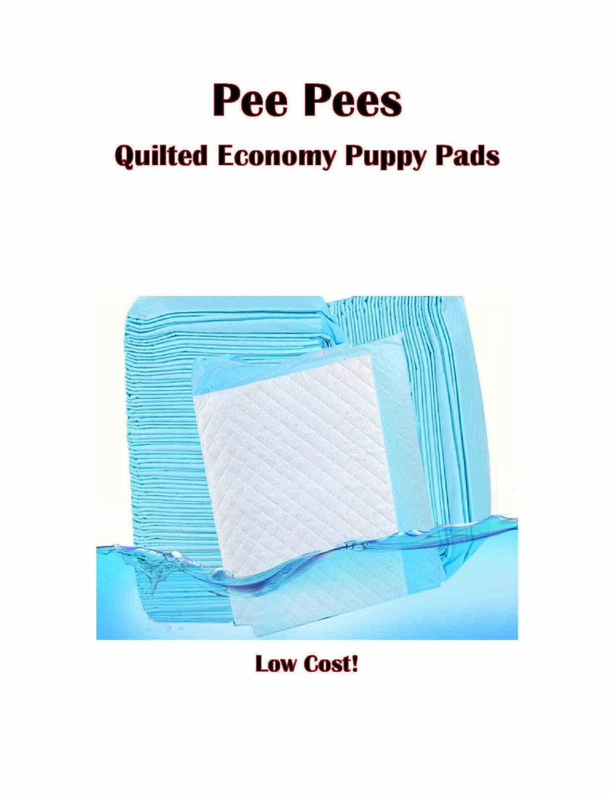 23x36" Pee Pee's 4-Ply Quilted Economy Puppy Dog Pee Pee Piddle Training Pads
