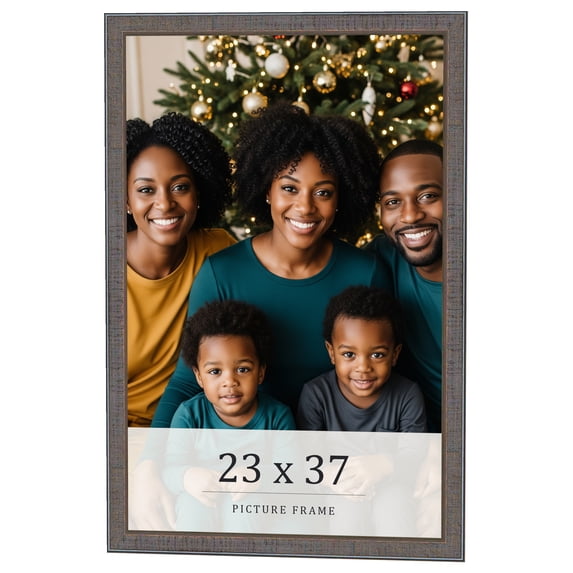 23x37 Frame Blue Kingsley Pewter Solid Wood Picture Frame Width 0.75 Inches |Interior Depth 0.5
