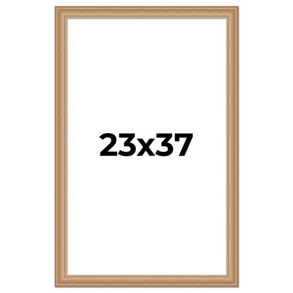 23x37 Frame Charleston Honey Brown Solid Wood Picture Frame Width 1.75 Inches | Interior Depth 0.5