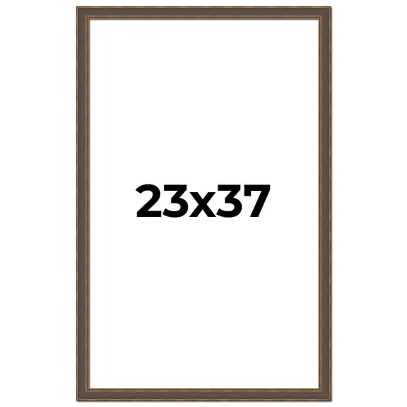 23x37 Frame Golden Caramel Solid Wood Bronze Picture Frame | 1.25 Inch Moulding Width | 0.5 Inch