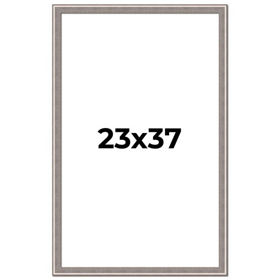 23x37 Frame Grey Real Wood Picture Frame Width 1.25 inches | Interior Frame Depth 0.5 inches | Hans