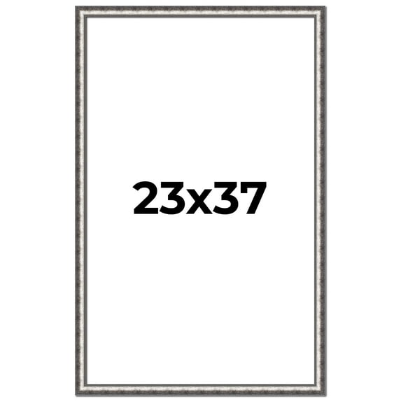 23x37 Frame Silver Real Wood Picture Frame Width 1.125 Inches | Interior Frame Depth 0.5 Inches |