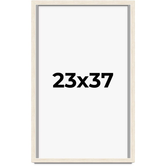 23x37 Shadow Box Frame White | 1.125 Inches Deep Real Wood Rustic Shadowbox Display Frame | UV