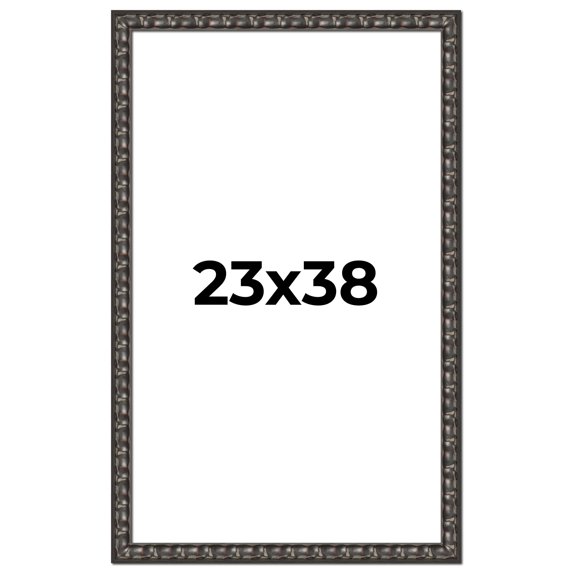 23x38 Frame Black-Brown Medieval Solid Wood Picture Frame | 1.5 Inch Moulding Width | Gotham