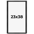thumbnail image 1 of 23x38 Frame Black Charcoal Grey Wood Textured Picture Frame | 0.75 Inch Moulding Width | Gunmetal, 1 of 8