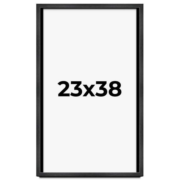 23x38 Frame Black Charcoal Grey Wood Textured Picture Frame | 0.75 Inch Moulding Width | Gunmetal