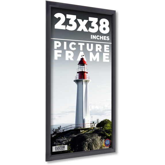 23x38 Frame Black Passaggi Solid Wood Picture Frame Width 1.5 Inches | Interior Depth 0.5 Inches |