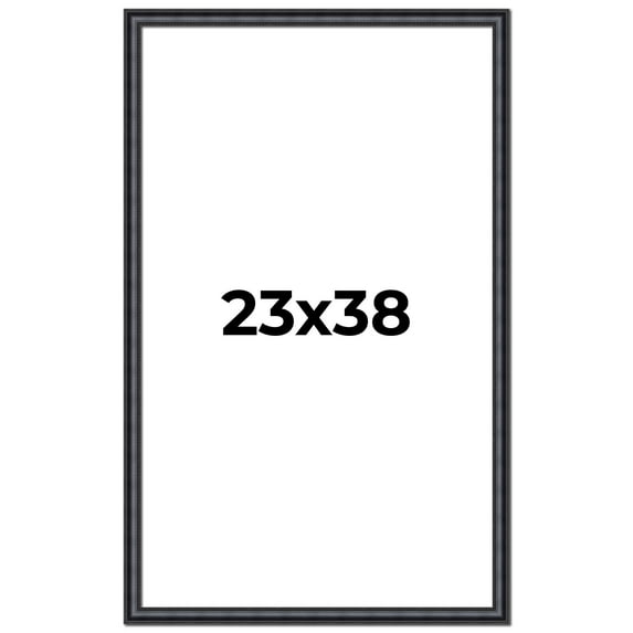 23x38 Frame Black Real Wood Picture Frame Width 1.25 inches | Interior Frame Depth 0.5 inches |
