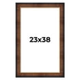 thumbnail image 1 of 23x38 Frame Brown Walnut Gold Ornate Trim Solid Wood Plein Air Picture Frame | 3 Inch Moulding, 1 of 8