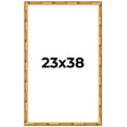 thumbnail image 1 of 23x38 Frame Gold Bamboo Solid Wood Picture Frame | 1 Inch Moulding Width | Interior Frame Depth, 1 of 8