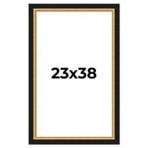 23x38 Frame Gold Real Wood Picture Frame Width 2.25 Inches | Interior Frame Depth 0.5 Inches |