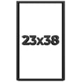 thumbnail image 1 of 23x38 Shadow Box Frame Black | 2 Inches Deep Real Wood Contemporary Shadowbox Display Frame | UV, 1 of 4