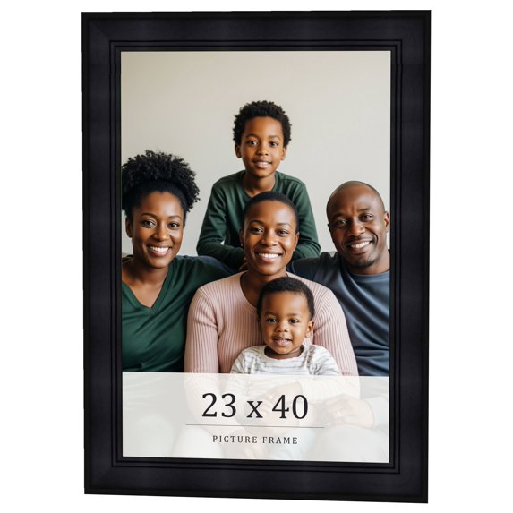 23x40 Frame Black Passaggi Solid Wood Picture Frame Width 1.5 Inches | Interior Depth 0.5 Inches |