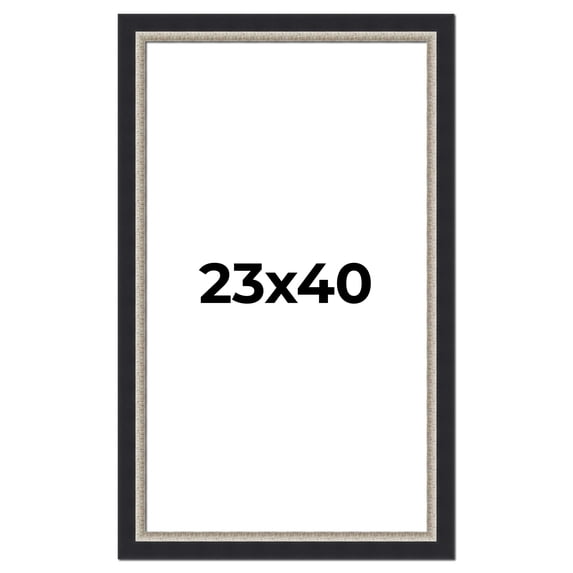 23x40 Frame Black Real Wood Picture Frame Width 2.25 Inches | Interior Frame Depth 0.5 Inches |