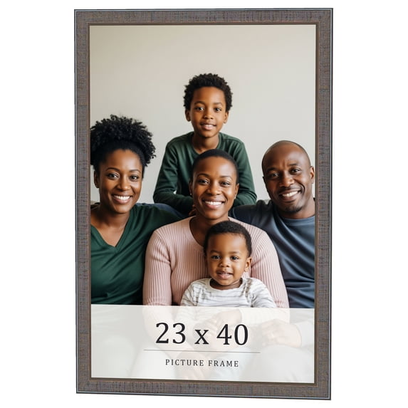 23x40 Frame Blue Kingsley Pewter Solid Wood Picture Frame Width 0.75 Inches |Interior Depth 0.5