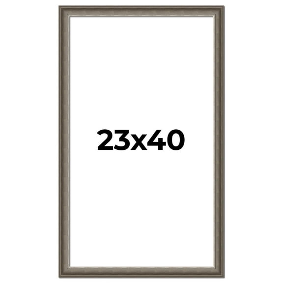 23x40 Frame Brown Solid Wood Picture Frame | 1.75 Inch Moulding Width | Austin Frame Complete with