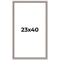 23x40 Frame Grey Real Wood Picture Frame Width 1.25 inches | Interior Frame Depth 0.5 inches | Hans