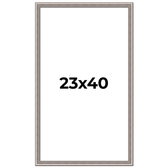 23x40 Frame Grey Real Wood Picture Frame Width 1.25 inches | Interior Frame Depth 0.5 inches | Hans
