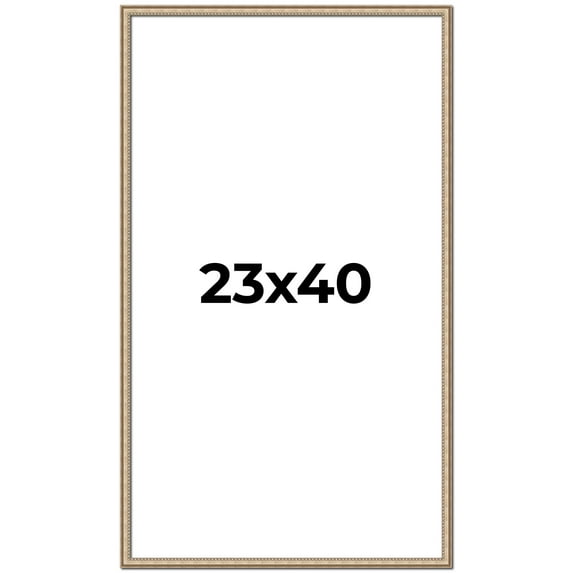 23x40 Frame Silver Real Wood Picture Frame Width 0.75 Inches | Interior Frame Depth 0.5 Inches |