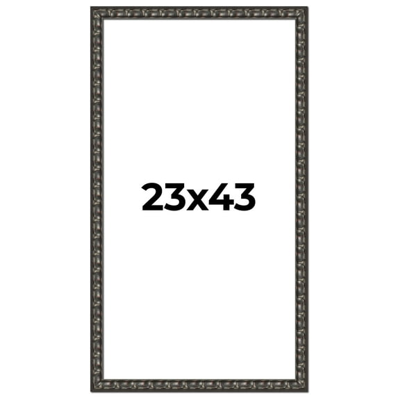 23x43 Frame Black-Brown Medieval Solid Wood Picture Frame | 1.5 Inch Moulding Width | Gotham