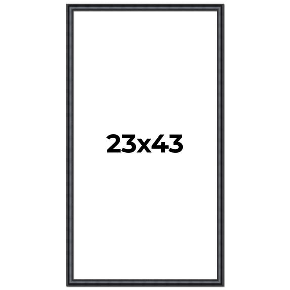 23x43 Frame Black Real Wood Picture Frame Width 1.25 inches | Interior Frame Depth 0.5 inches |