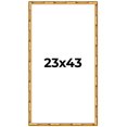 thumbnail image 1 of 23x43 Frame Gold Bamboo Solid Wood Picture Frame | 1 Inch Moulding Width | Interior Frame Depth, 1 of 8