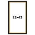 thumbnail image 1 of 23x43 Frame Gold Real Wood Picture Frame Width 2.25 Inches | Interior Frame Depth 0.5 Inches |, 1 of 8