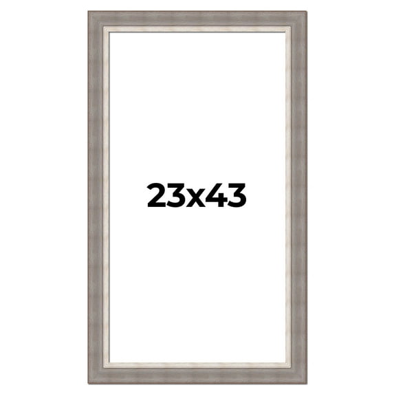 23x43 Frame Grey Real Wood Picture Frame Width 2.75 Inches | Interior Frame Depth 0.5 Inches |