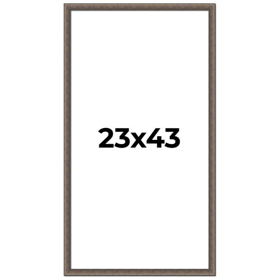 23x43 Frame Silver Real Wood Picture Frame Width 1.25 Inches | Interior Frame Depth 0.5 Inches |