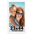thumbnail image 1 of 23x44 Frame White Solid Wood Picture Frame Includes UV Acrylic Shatter Guard Front, Acid Free Foam, 1 of 8