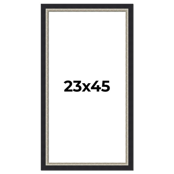23x45 Frame Black Real Wood Picture Frame Width 2.25 Inches | Interior Frame Depth 0.5 Inches |