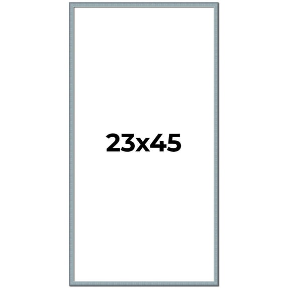 23x45 Frame Blue Scuffed Farm Board Solid Wood Picture Frame Width 0.75 Inches | Interior Depth 0.5