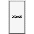 thumbnail image 1 of 23x45 Frame Brushed Silver Solid Wood Picture Frame | 0.75 Inch Moulding Width | Rabbet Depth 0.75, 1 of 5