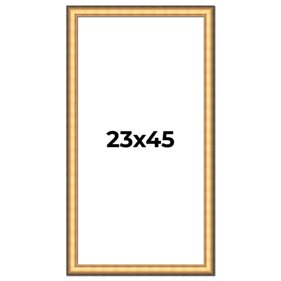 23x45 Frame Gold Plein Aire Solid Wood Picture Frame Width 2 Inches | Interior Frame Depth 0.5