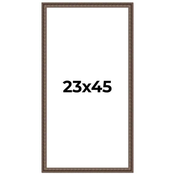 23x45 Ornate Brown Real Wood Picture Frame Width 1.5 Inches | Interior Frame Depth 0.5 Inches |